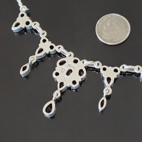 Nicky Butler 925 Sterling Silver Mozambique Garnet Designer NB Necklace NWT - Picture 7 of 12